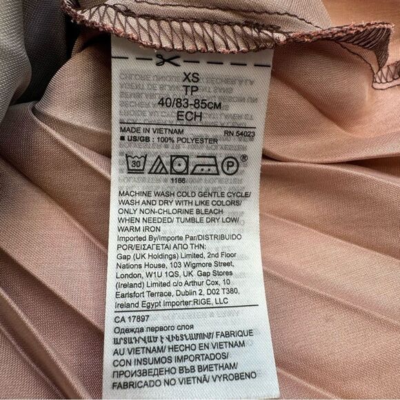 Banana Republic Women's Accordion Pleat Brown Red Ombre Tank Top XS Extra Small - Picture 10 of 12